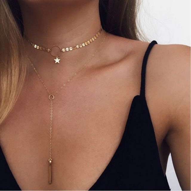Tiny Heart Star Necklace - Jeglowstore