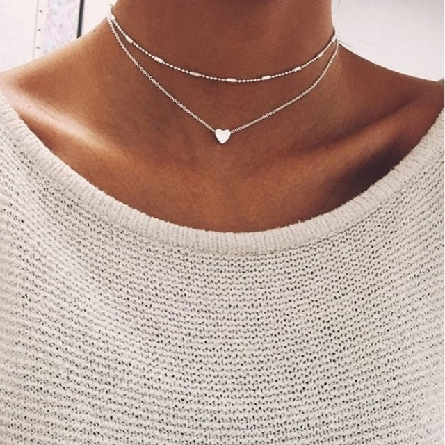 Tiny Heart Star Necklace - Jeglowstore