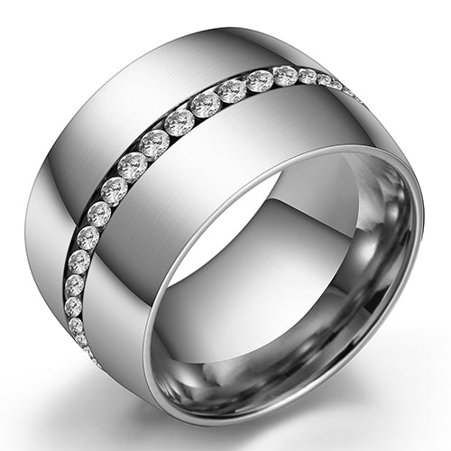 Classic 14mm Wide Steel Rings For Women - Shopeasywear