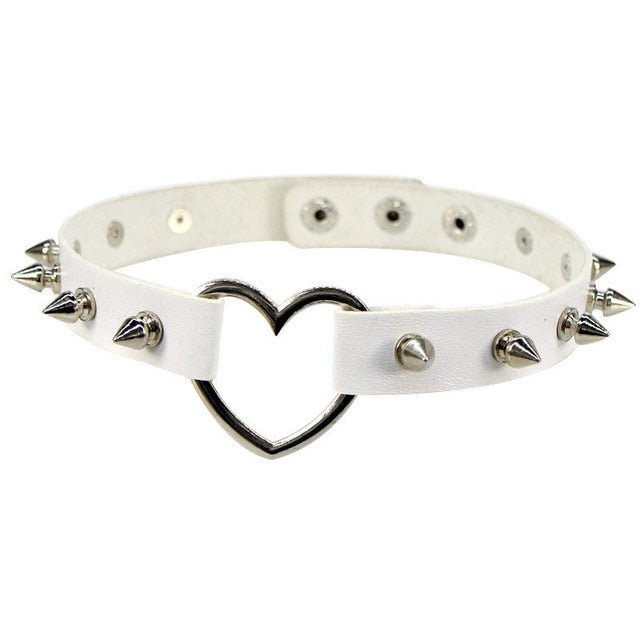 Heart Round Choker Necklace