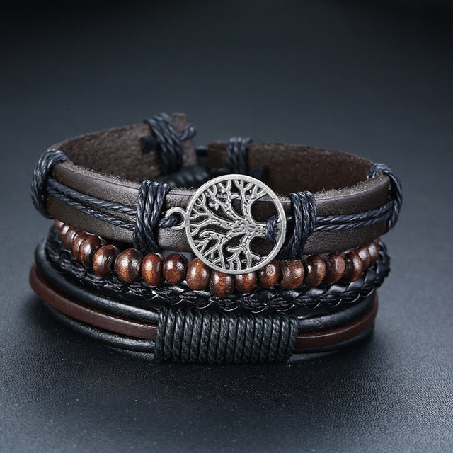 Wrap Leather Bracelets for Men - Shopeasywear
