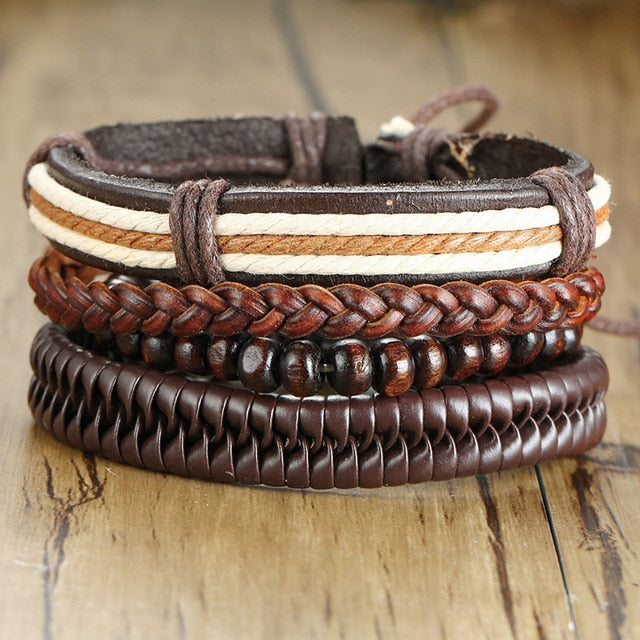 Wrap Leather Bracelets for Men - Shopeasywear