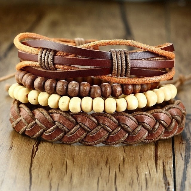 Wrap Leather Bracelets for Men - Shopeasywear