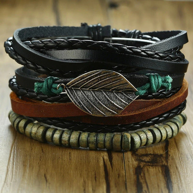 Wrap Leather Bracelets for Men - Shopeasywear