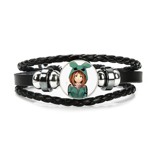 Boku No Hero Academia Bracelet My Hero Academia Charms Bracelet Kids Boy Punk Multilayer Leather Bracelets Jewelry - Shopeasywear