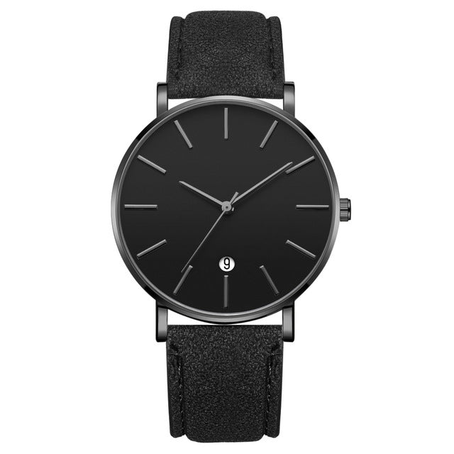 Synthetic Leather Analog Quartz Watch - Shopeasywear