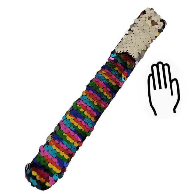 Glitter Sequin Slap Bracelet for Children - Shopeasywear
