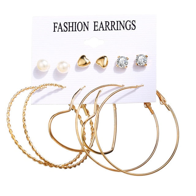 Minimalist Mixed Small Earrings Set - Shopeasywear