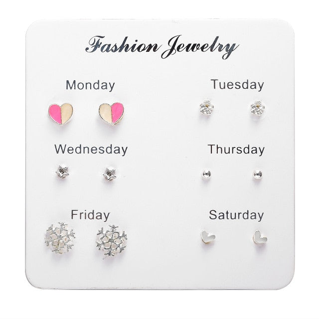 Minimalist Mixed Small Earrings Set - Shopeasywear