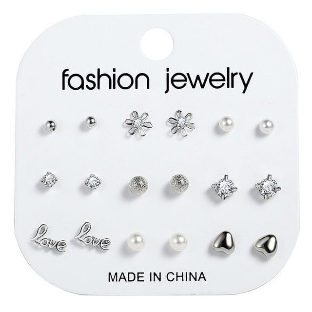 Minimalist Mixed Small Earrings Set - Shopeasywear