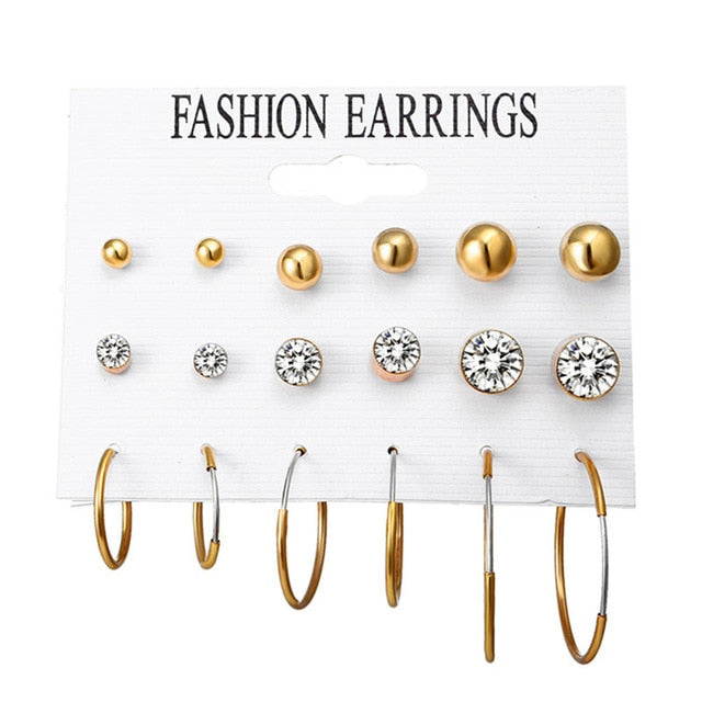 Minimalist Mixed Small Earrings Set - Shopeasywear