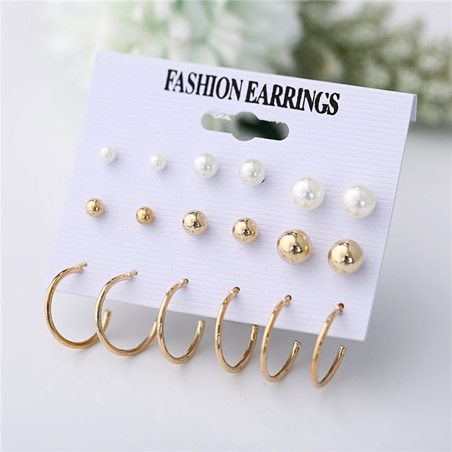 Minimalist Mixed Small Earrings Set - Shopeasywear