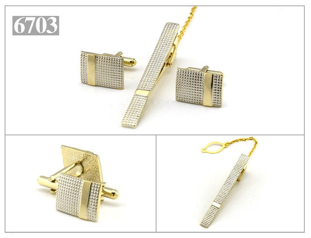 Gold Tie Clip and Cufflink Set For Men - Shopeasywear