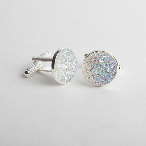 Drusy Stone Cufflinks for Men - Shopeasywear