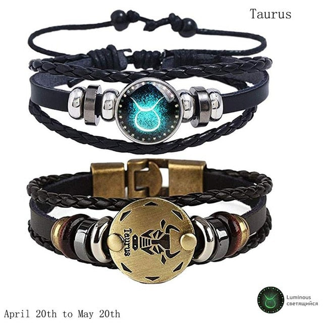 Luminous Charm Leather Bracelet - Shopeasywear