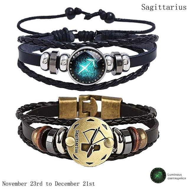 Luminous Charm Leather Bracelet - Shopeasywear
