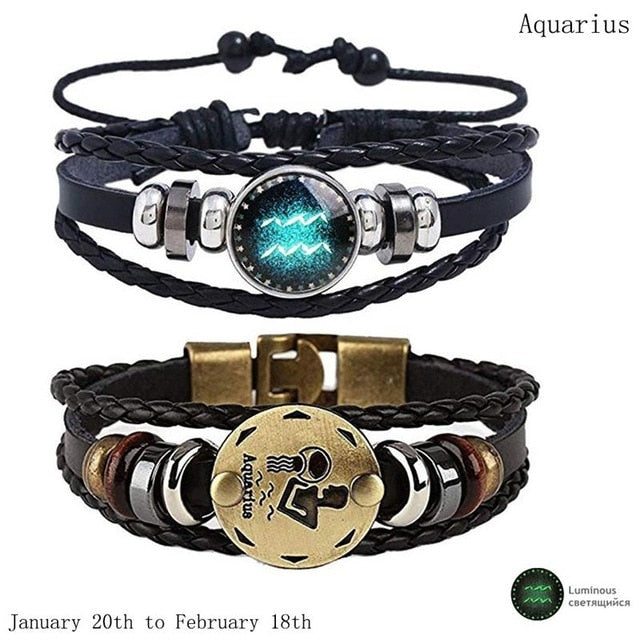 Luminous Charm Leather Bracelet - Shopeasywear
