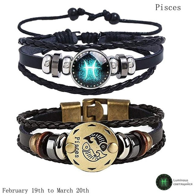 Luminous Charm Leather Bracelet - Shopeasywear