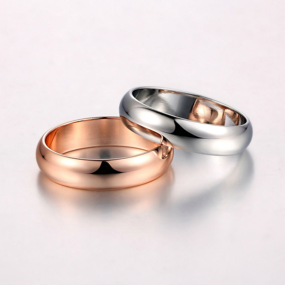 Double Fair Simple Design Couple Rings