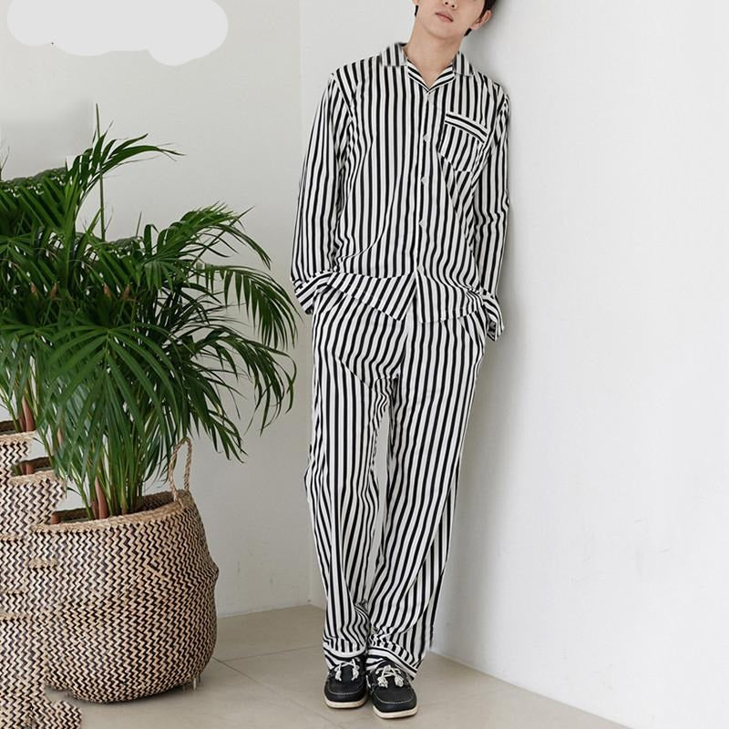 New Striped Couple Pajamas Sets