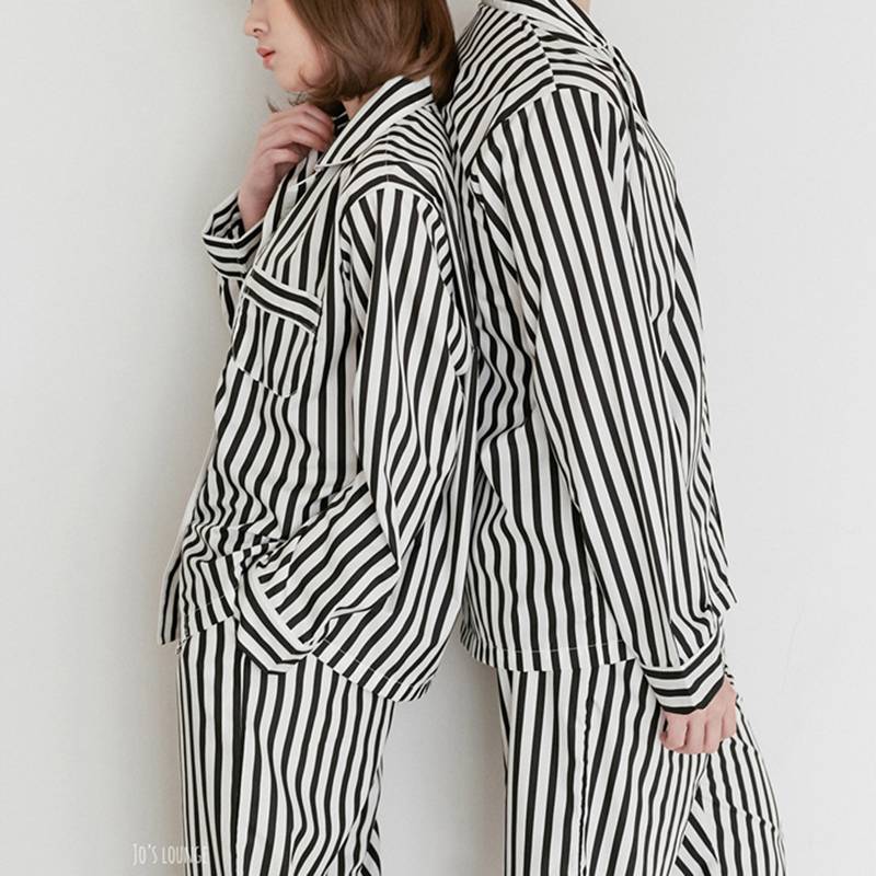 New Striped Couple Pajamas Sets