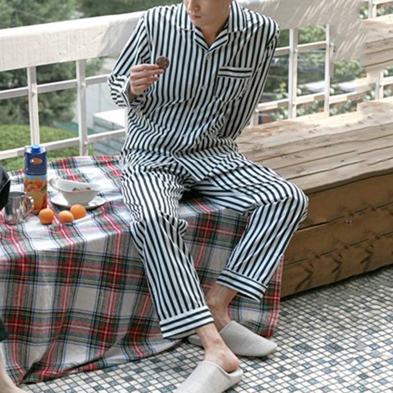 New Striped Couple Pajamas Sets