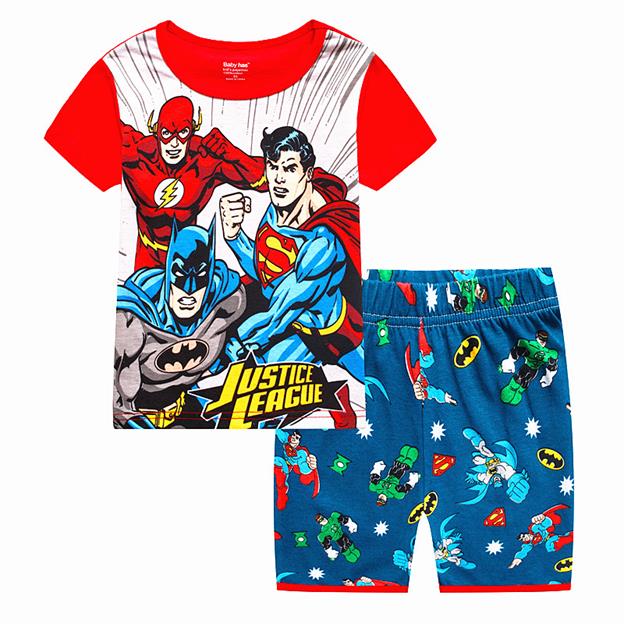 Captain America Summer Short Sleeve Children Pajamas