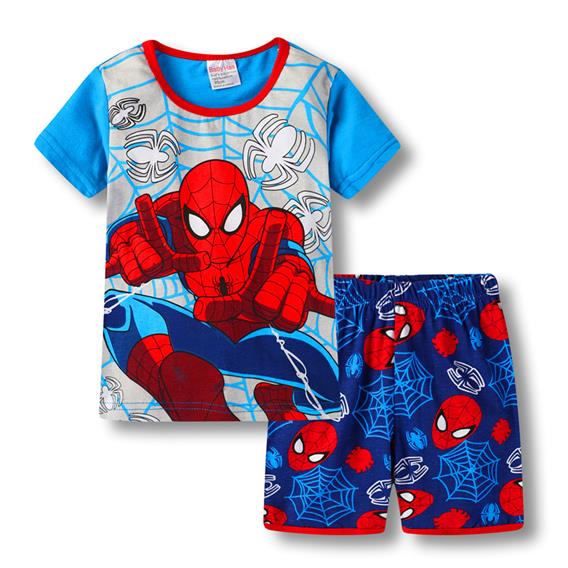Captain America Summer Short Sleeve Children Pajamas
