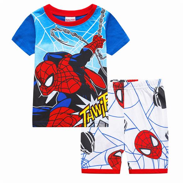 Captain America Summer Short Sleeve Children Pajamas