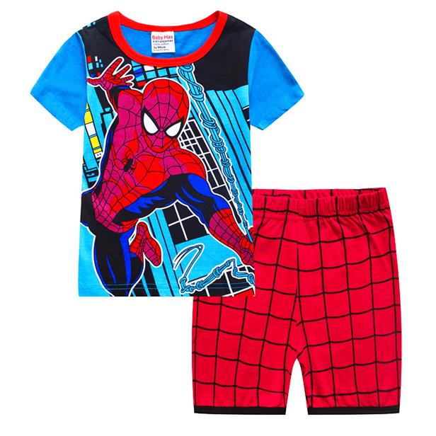 Captain America Summer Short Sleeve Children Pajamas