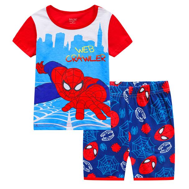 Captain America Summer Short Sleeve Children Pajamas