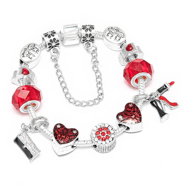 Kids Crystal Heart Beads Bracelets - Shopeasywear