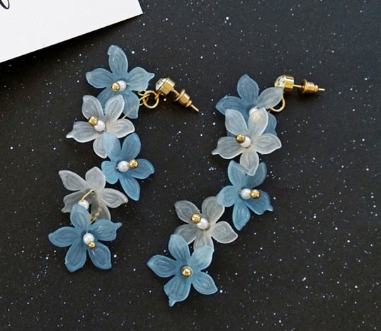 Fashion Trendy earrings flowers stud earrings for women Vintage creative temperament contracted woman stud earrings fine jewelry - Shopeasywear