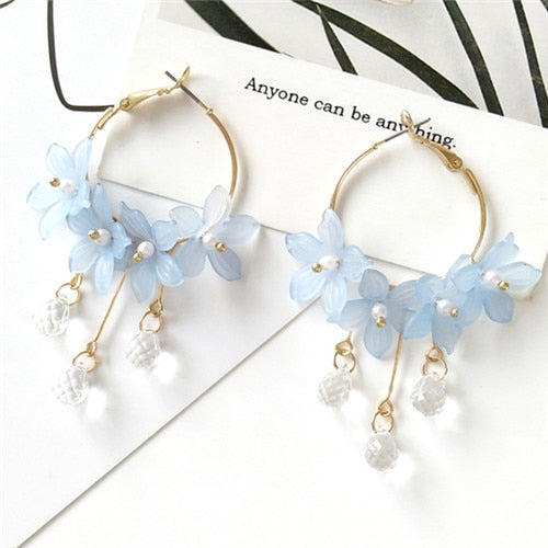 Fashion Trendy earrings flowers stud earrings for women Vintage creative temperament contracted woman stud earrings fine jewelry - Shopeasywear