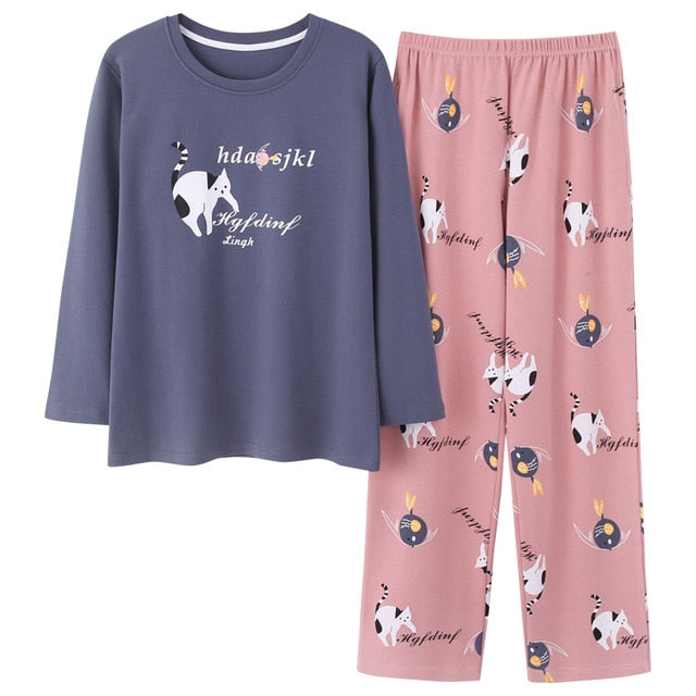 Top + Long Pant Woman Pajama Set