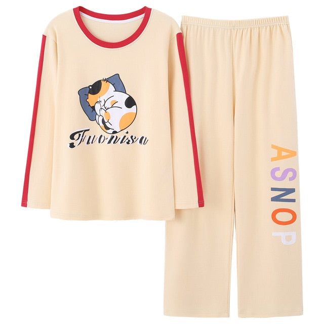 Top + Long Pant Woman Pajama Set