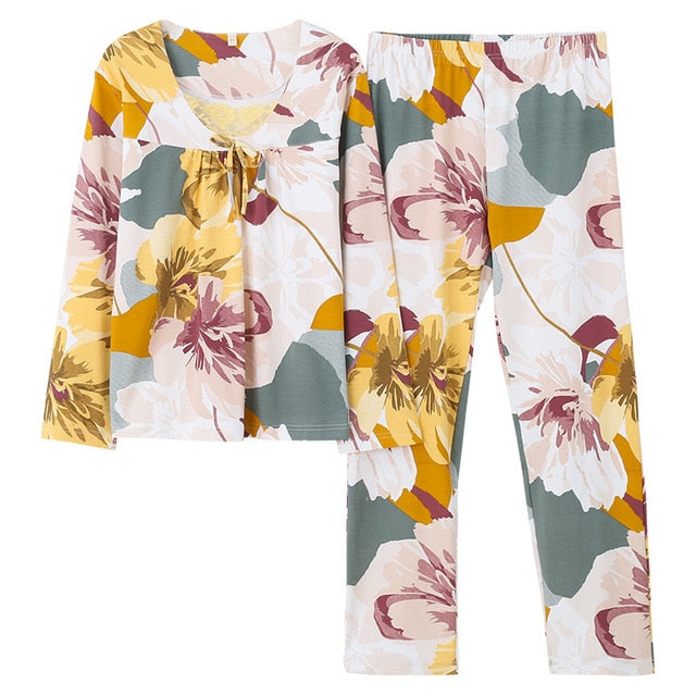 Top + Long Pant Woman Pajama Set