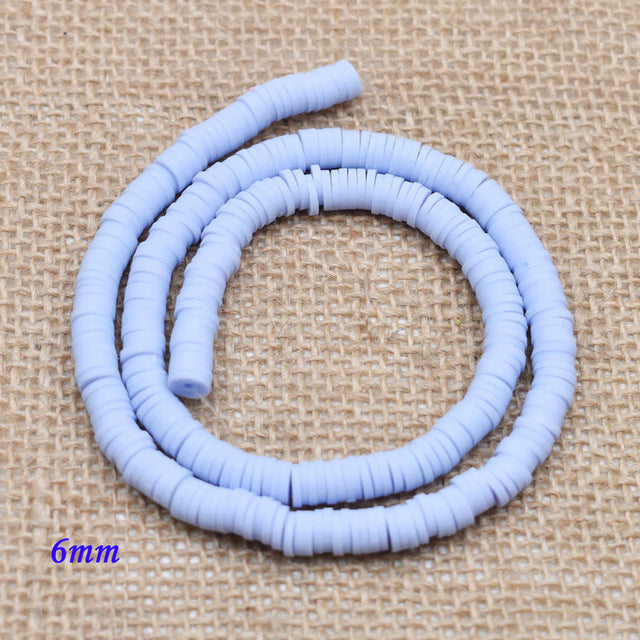 6mm Flat Round Polymer Clay Beads For Jewelry Making