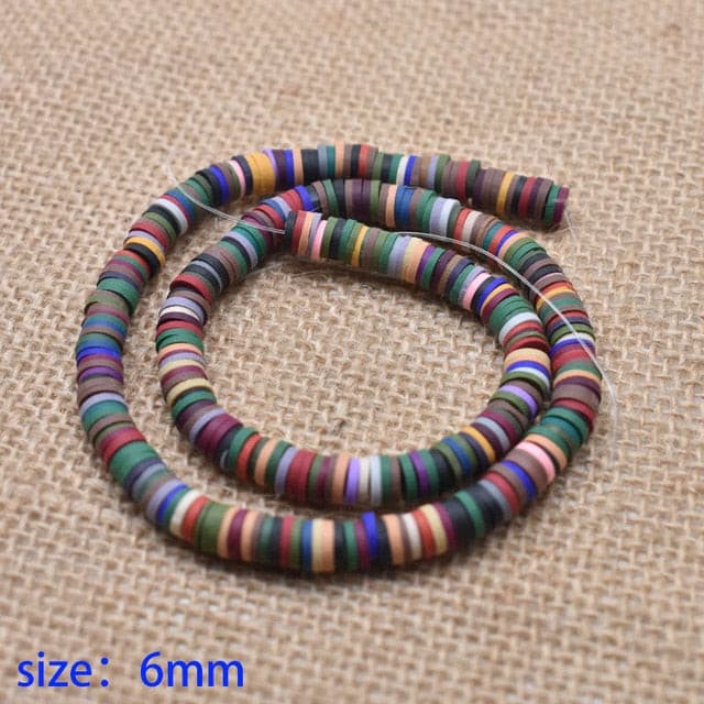 6mm Flat Round Polymer Clay Beads For Jewelry Making