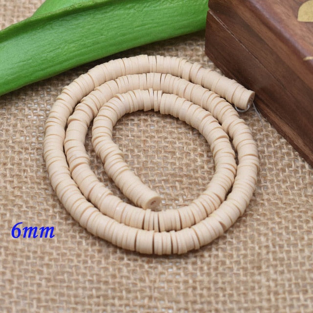 6mm Flat Round Polymer Clay Beads For Jewelry Making
