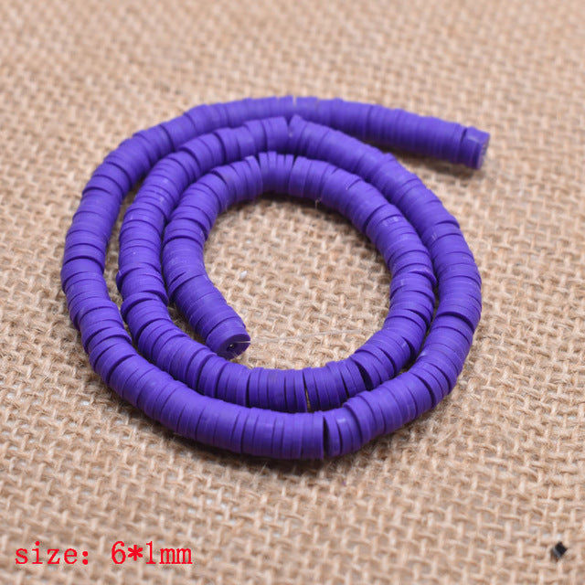 6mm Flat Round Polymer Clay Beads For Jewelry Making