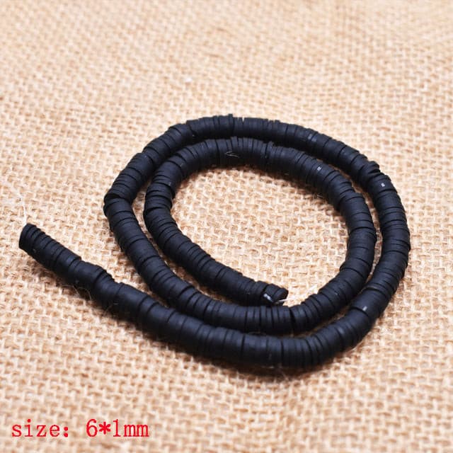 6mm Flat Round Polymer Clay Beads For Jewelry Making