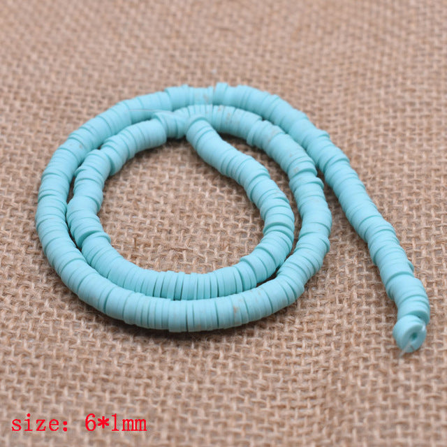 6mm Flat Round Polymer Clay Beads For Jewelry Making