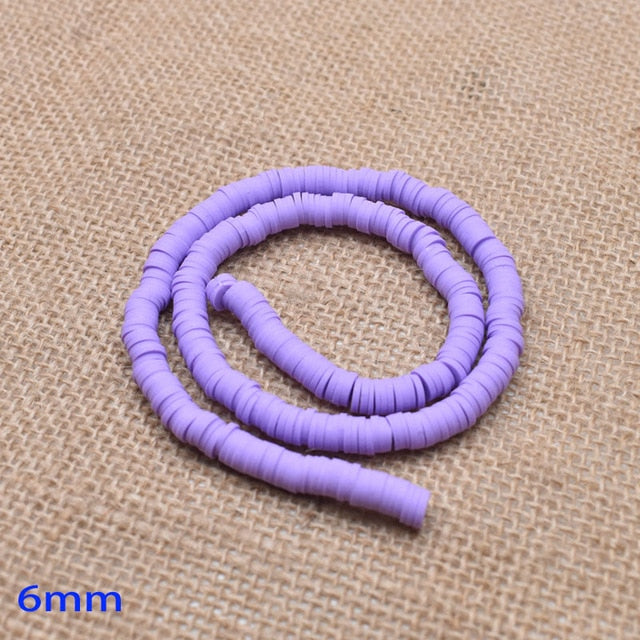 6mm Flat Round Polymer Clay Beads For Jewelry Making