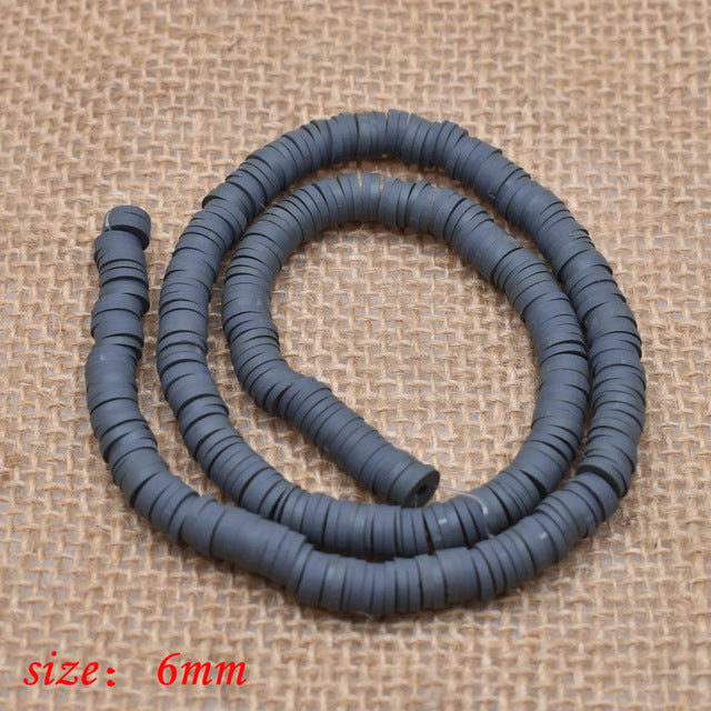 6mm Flat Round Polymer Clay Beads For Jewelry Making