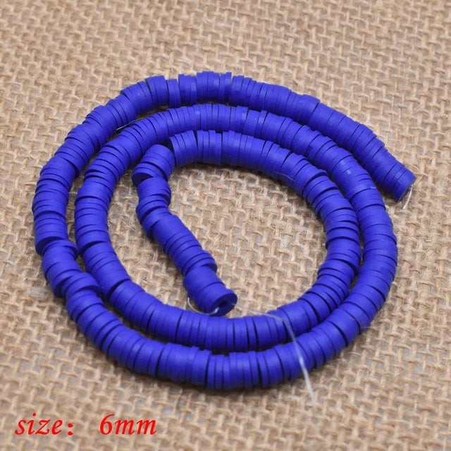 6mm Flat Round Polymer Clay Beads For Jewelry Making