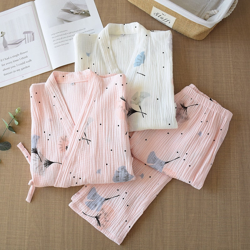 Spring and Summer Pure Cotton Pajamas