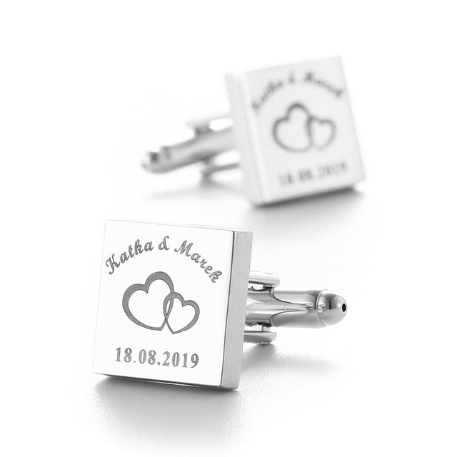 Personalized Mens Shirt Cufflinks - Shopeasywear