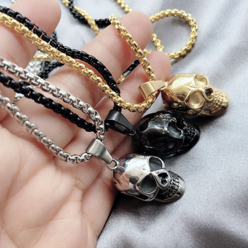 Fashion Punk Skull Men's Necklace