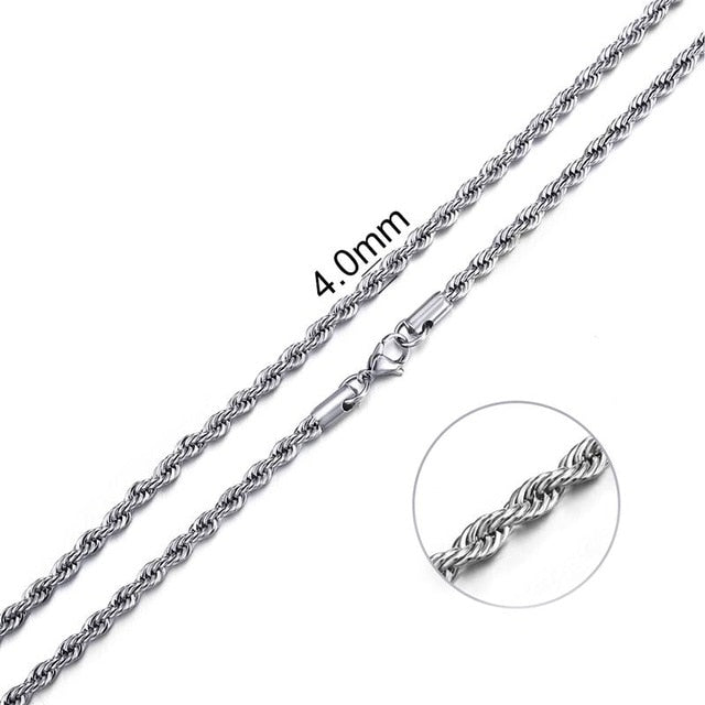 2mm-7mm Rope Chain Necklace - Shopeasywear